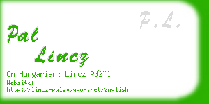 pal lincz business card